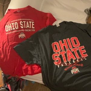 To Ohio State short sleeve T-shirts red size extra large gray size 3X